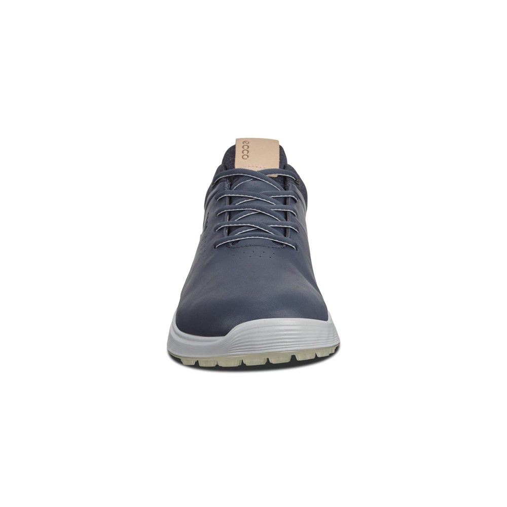 Mens Golf Shoes - ECCO S-Three Spikeless - Navy - 1359WOXZI